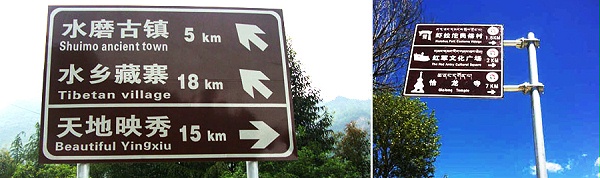 旅游交通指示牌